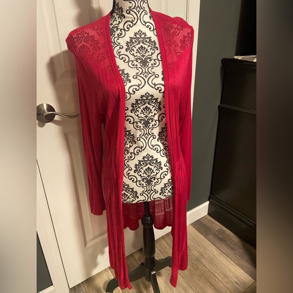 Torrid Pink Passion Long Pointelle Cardigan Size 1X